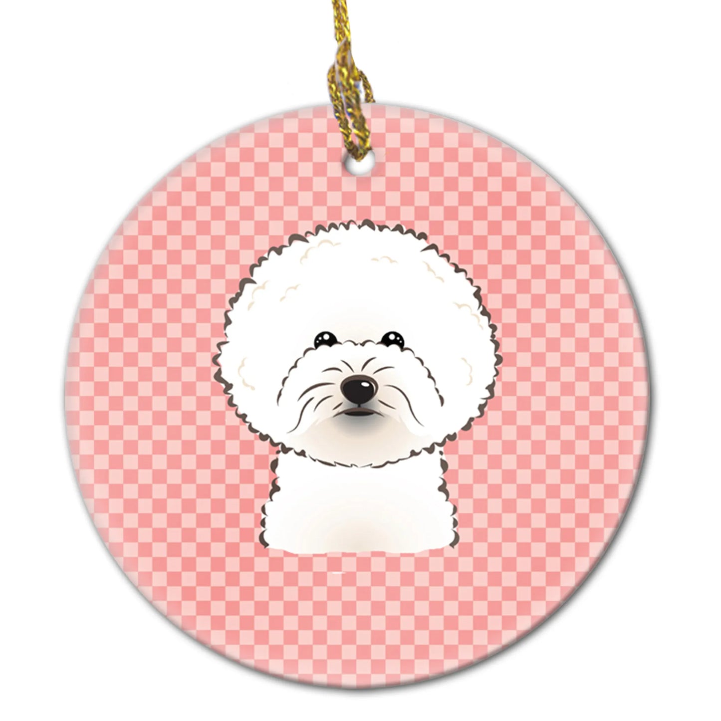 Dog Portrait on Ceramic Ornament - Size: 2.8 X 2.8 | Pack Of: 1