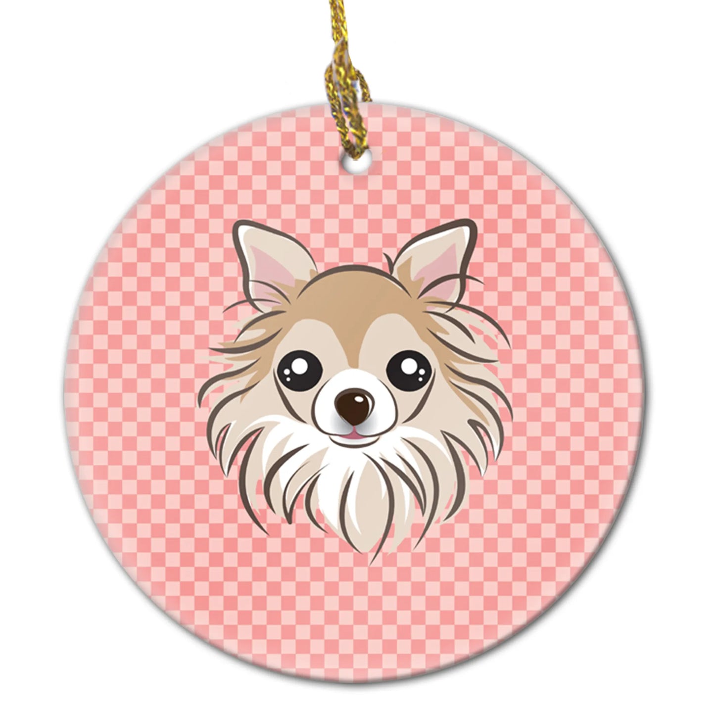 Dog Portrait on Ceramic Ornament - Size: 2.8 X 2.8 | Pack Of: 1