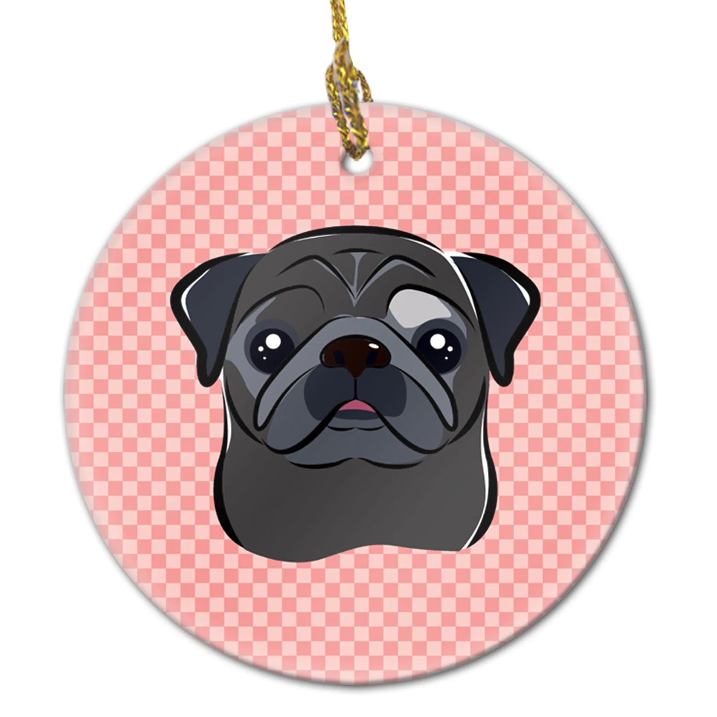 Dog Portrait on Ceramic Ornament - Size: 2.8 X 2.8 | Pack Of: 1