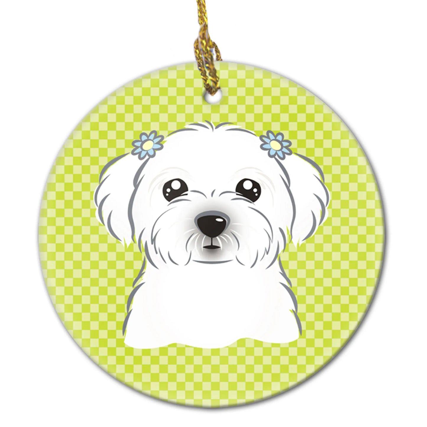 Dog Portrait on Ceramic Ornament - Size: 2.8 X 2.8 | Pack Of: 1