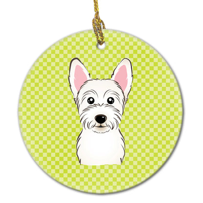 Dog Portrait on Ceramic Ornament - Size: 2.8 X 2.8 | Pack Of: 1