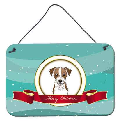 Merry Christmas Design with Dog Art Wall or Door Hanging Prints