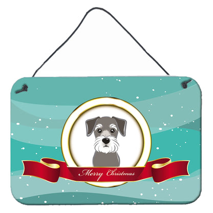 Merry Christmas Design with Dog Art Wall or Door Hanging Prints