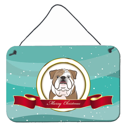 Merry Christmas Design with Dog Art Wall or Door Hanging Prints