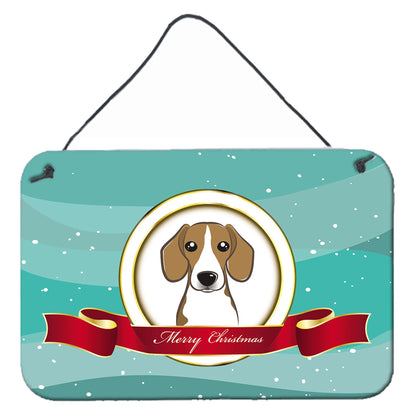 Merry Christmas Design with Dog Art Wall or Door Hanging Prints