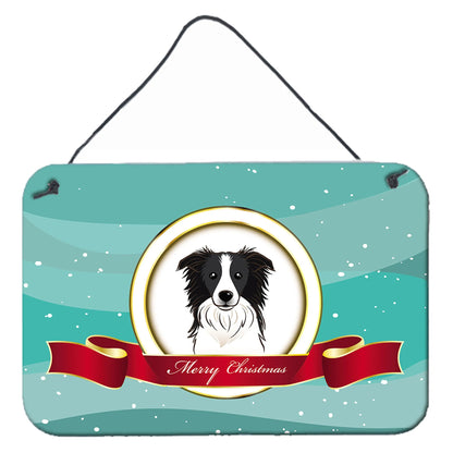 Merry Christmas Design with Dog Art Wall or Door Hanging Prints