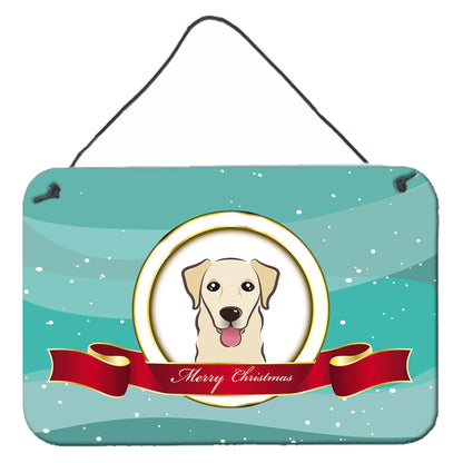 Merry Christmas Design with Dog Art Wall or Door Hanging Prints