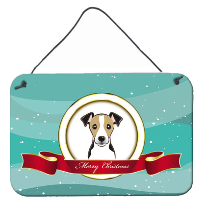 Merry Christmas Design with Dog Art Wall or Door Hanging Prints