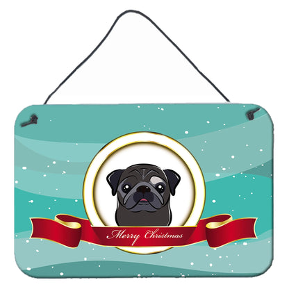 Merry Christmas Design with Dog Art Wall or Door Hanging Prints