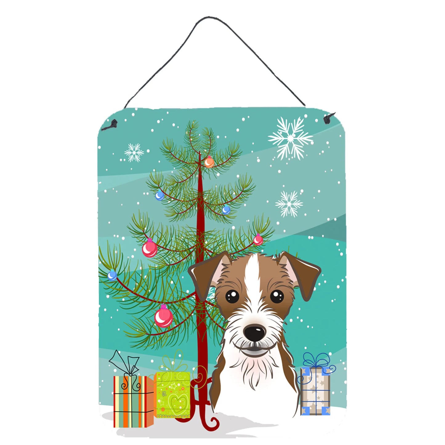 Christmas Tree and Dog Art Wall or Door Hanging Prints