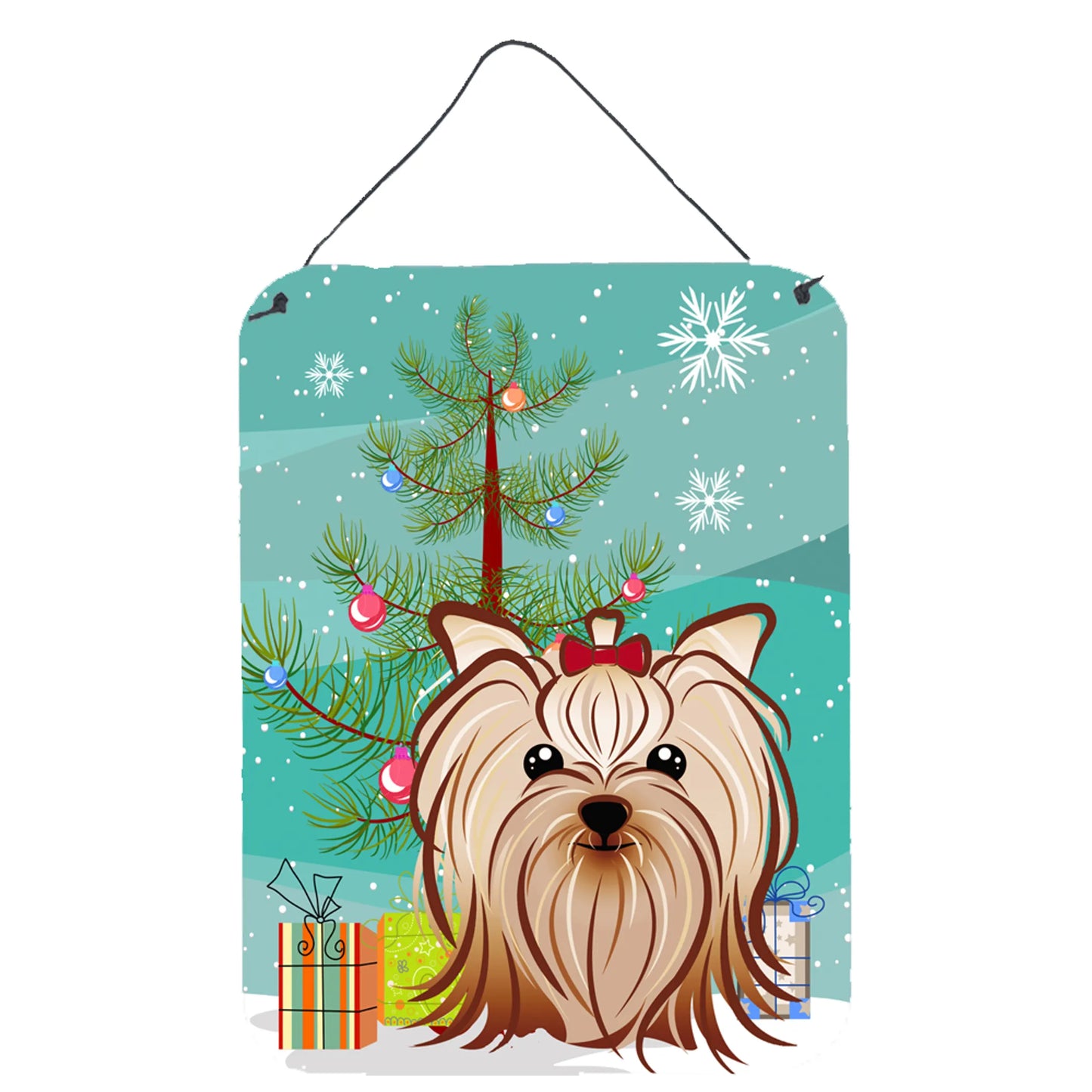 Christmas Tree and Dog Art Wall or Door Hanging Prints