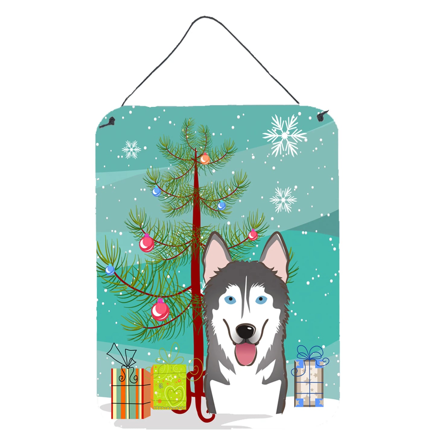 Christmas Tree and Dog Art Wall or Door Hanging Prints