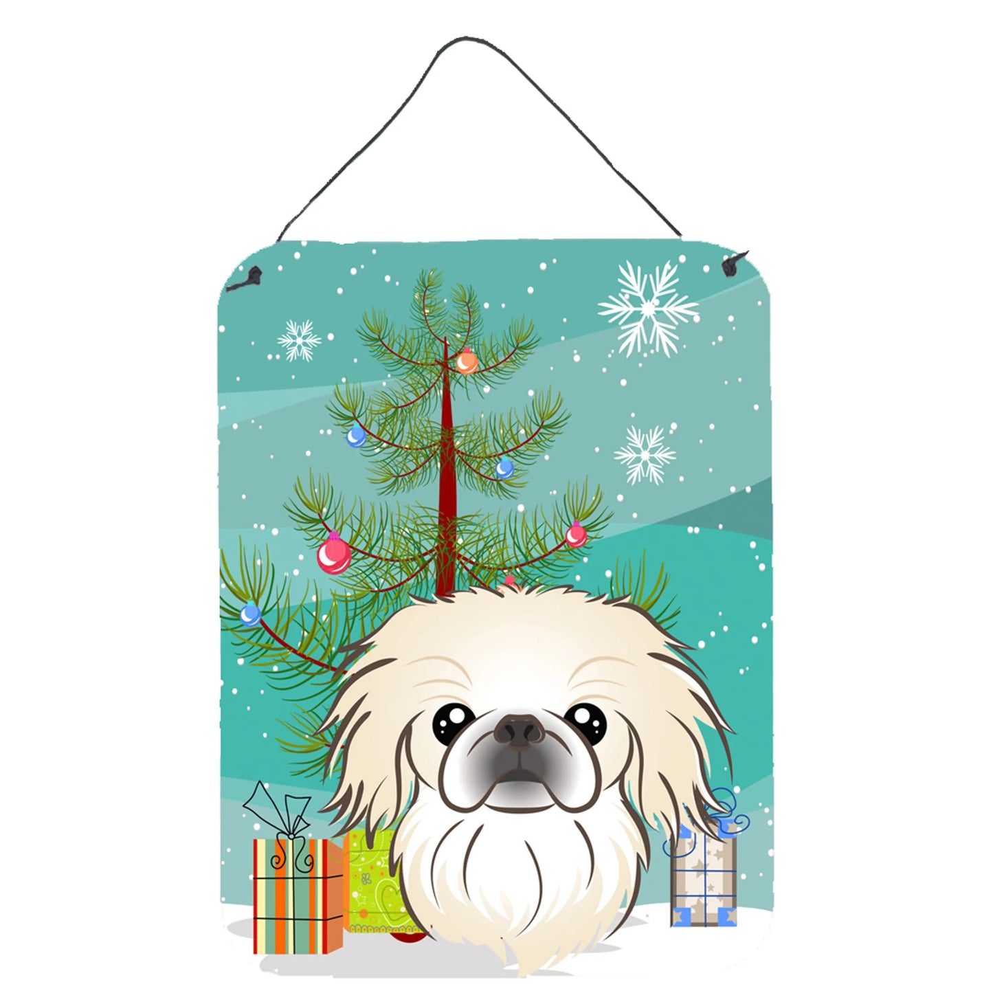 Christmas Tree and Dog Art Wall or Door Hanging Prints