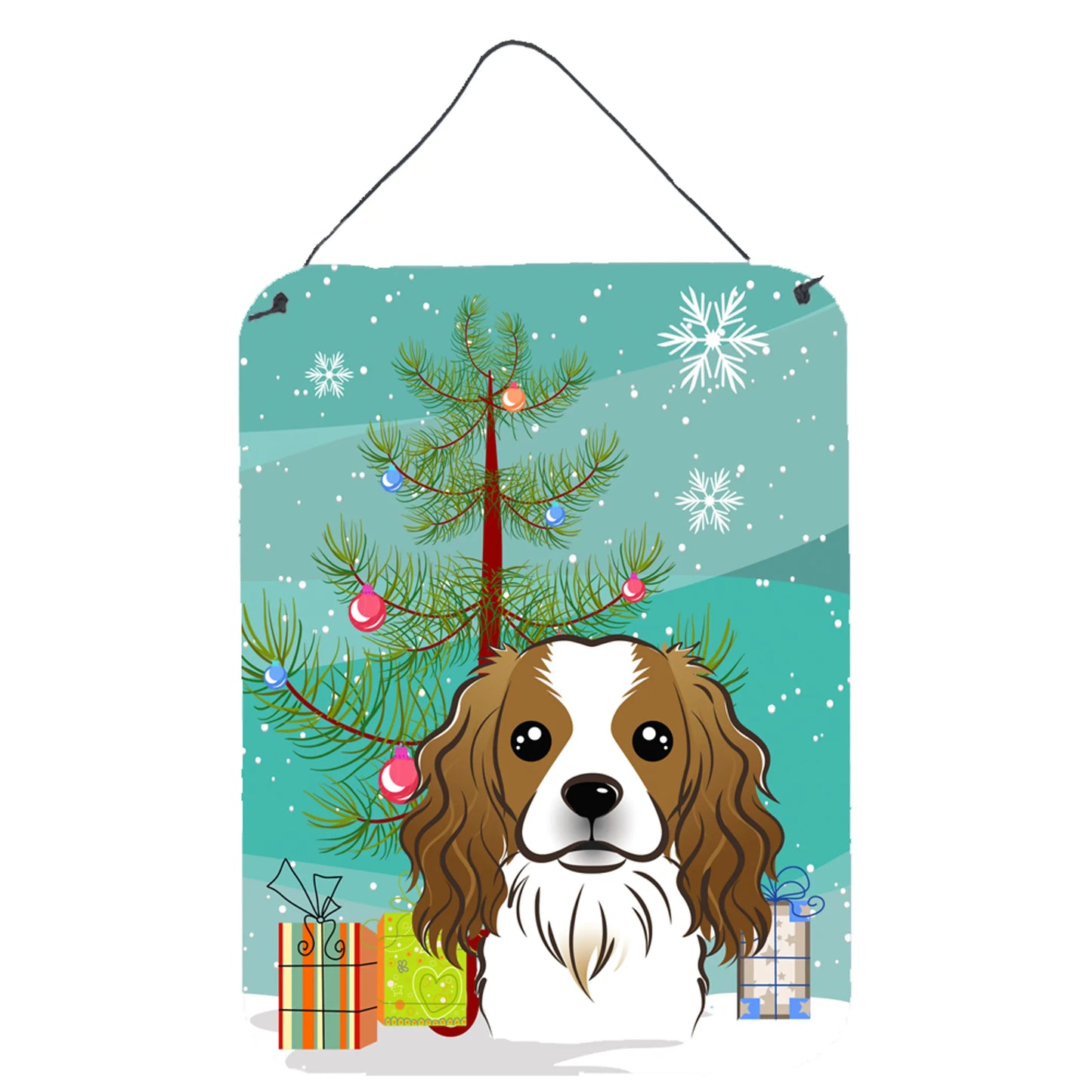 Christmas Tree and Dog Art Wall or Door Hanging Prints