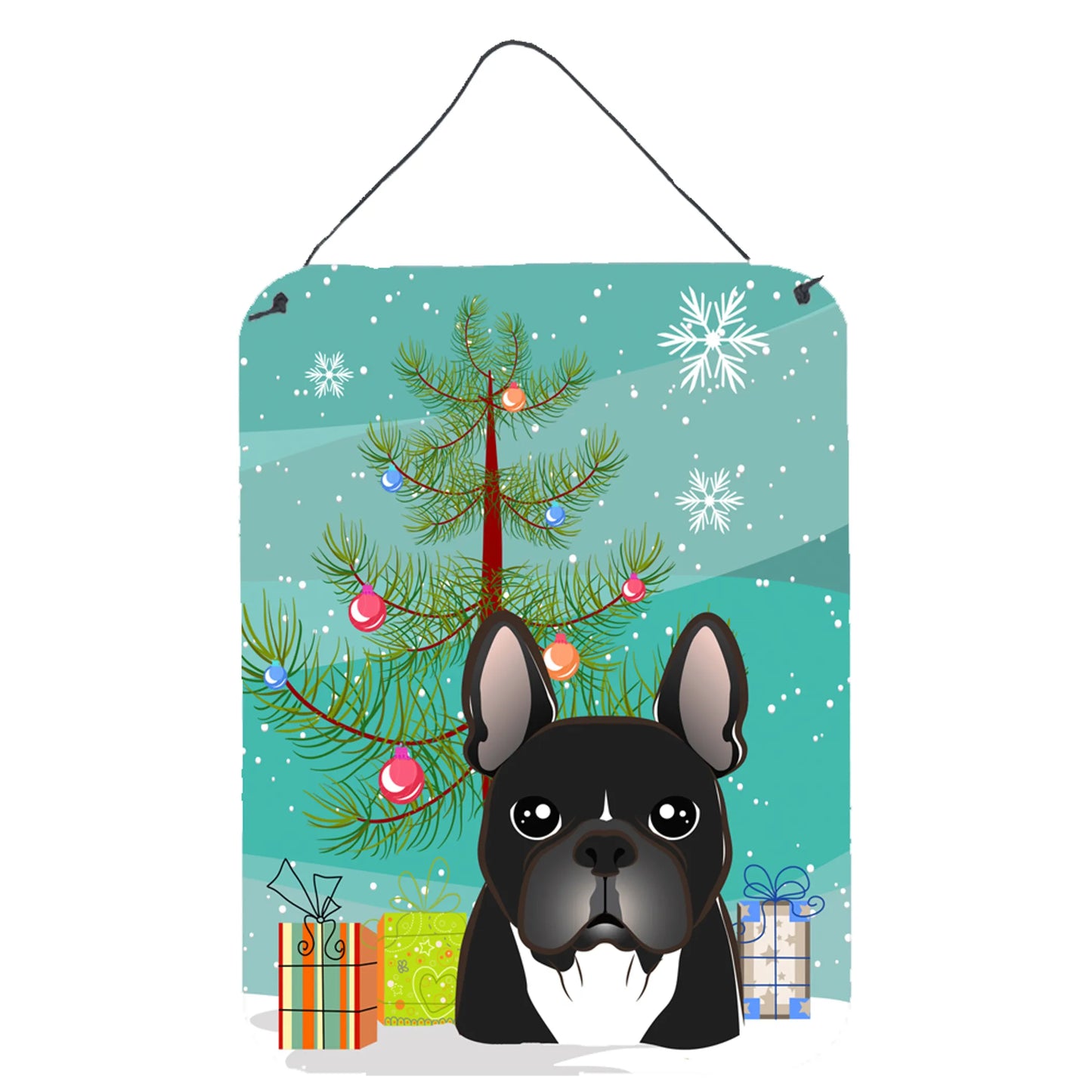 Christmas Tree and Dog Art Wall or Door Hanging Prints