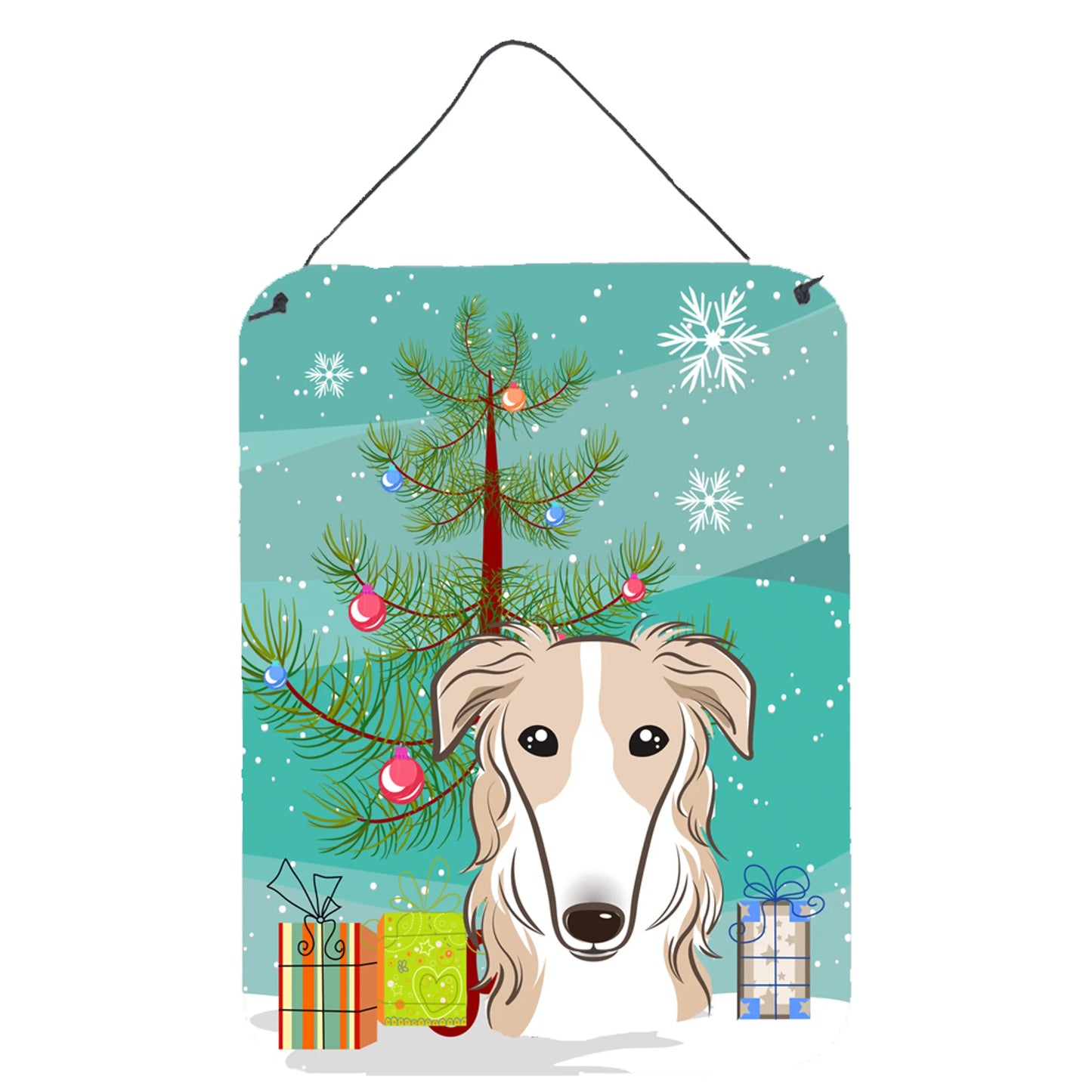 Christmas Tree and Dog Art Wall or Door Hanging Prints