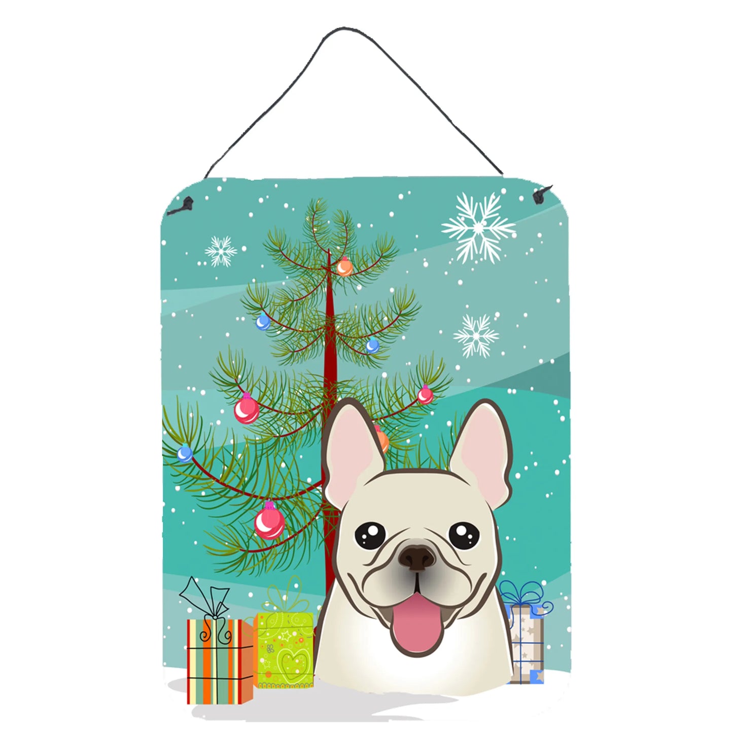 Christmas Tree and Dog Art Wall or Door Hanging Prints