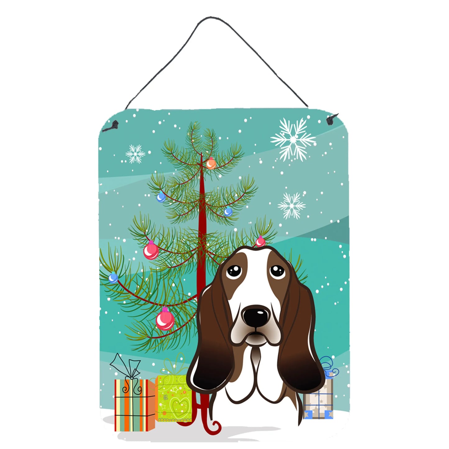 Christmas Tree and Dog Art Wall or Door Hanging Prints