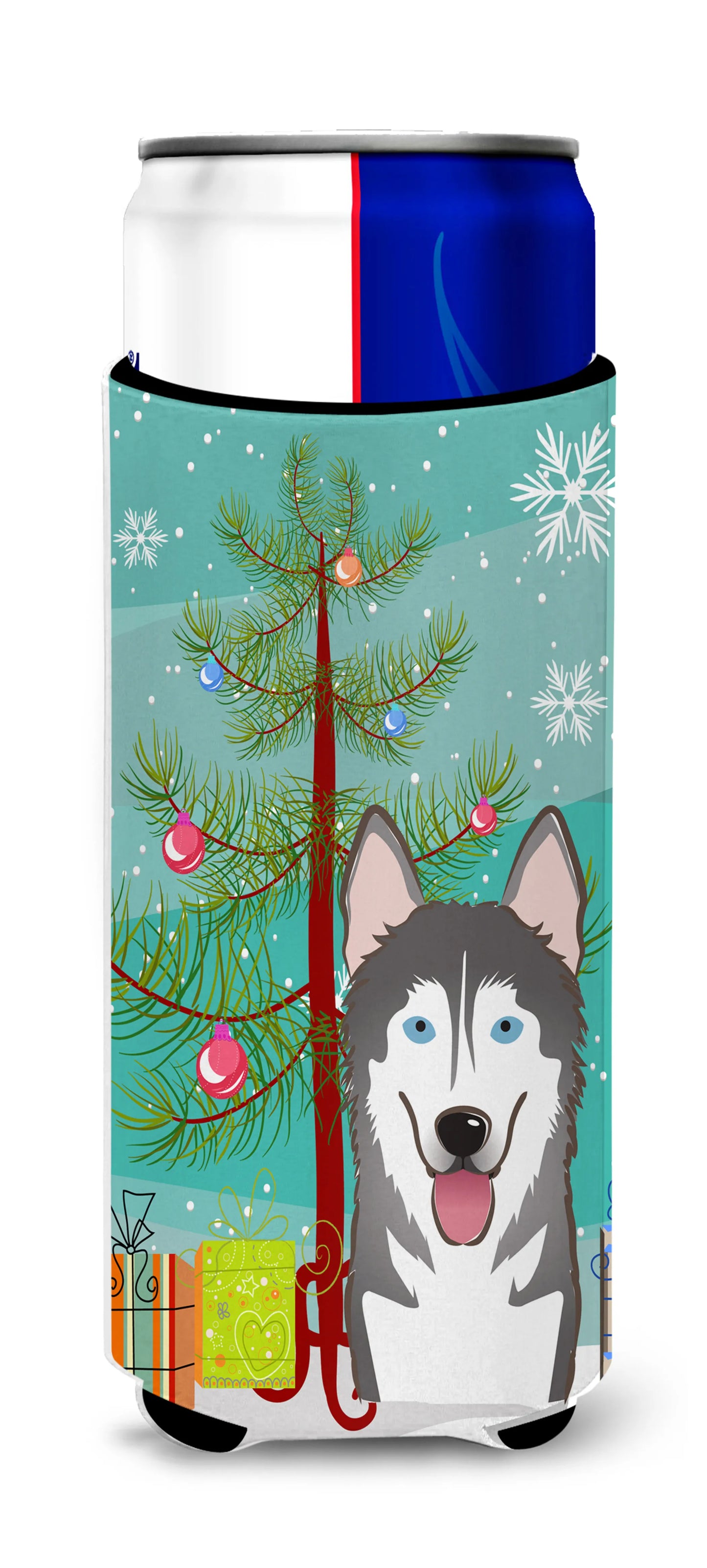 Christmas Tree and Dog Ultra Hugger for slim cans