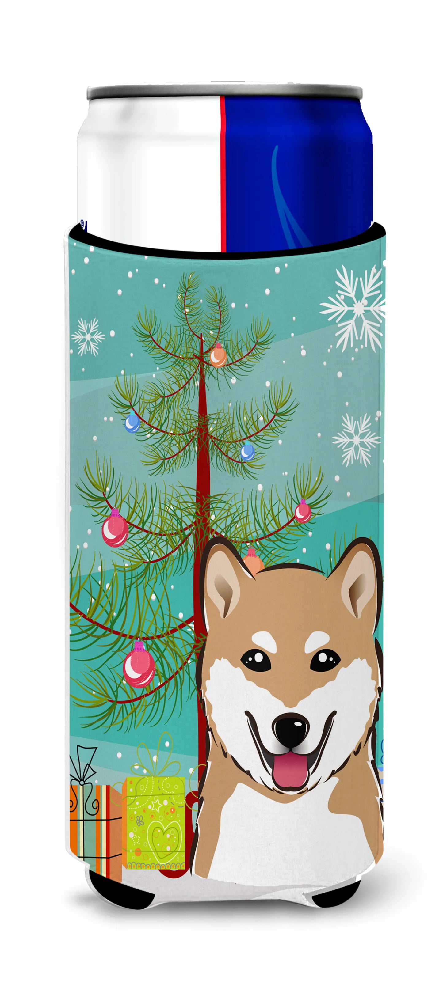 Christmas Tree and Dog Ultra Hugger for slim cans