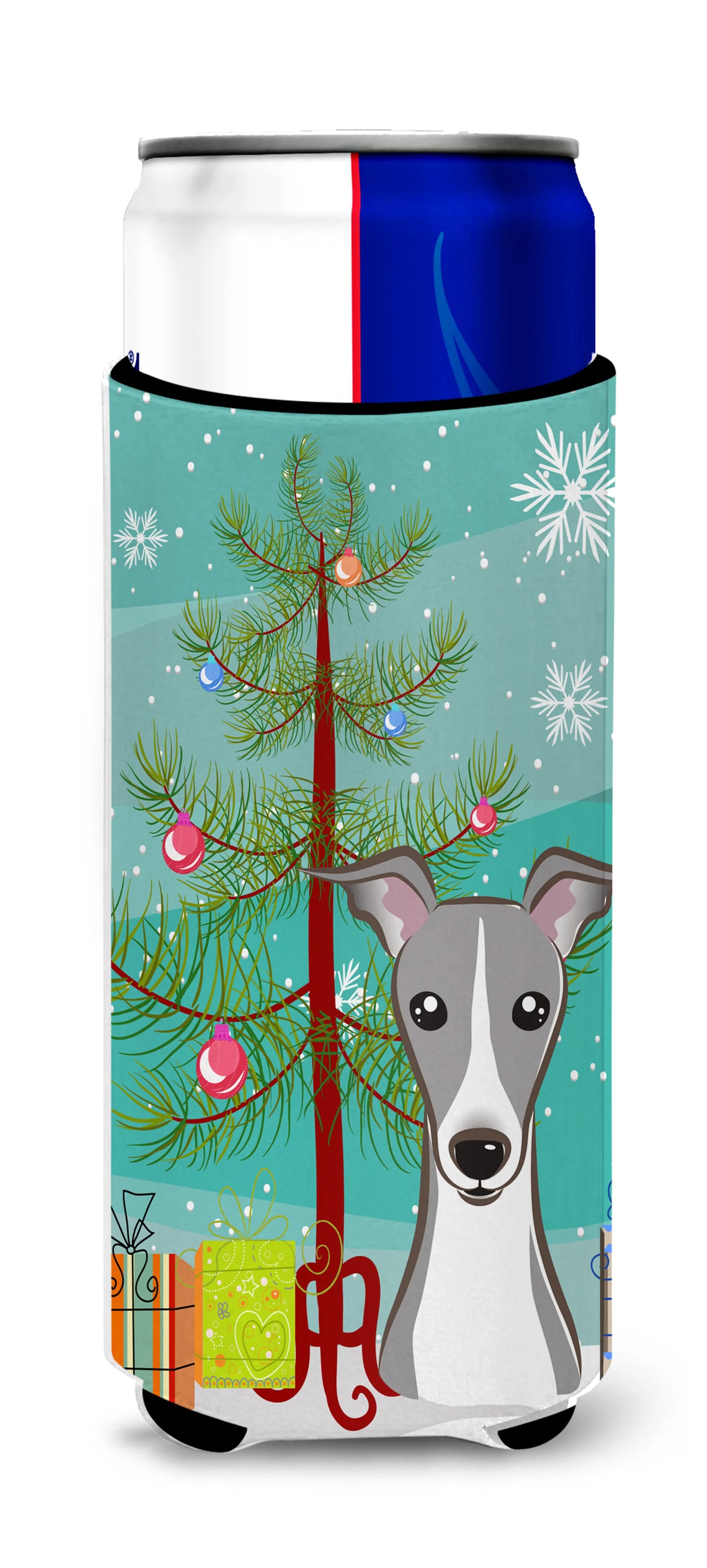 Christmas Tree and Dog Ultra Hugger for slim cans