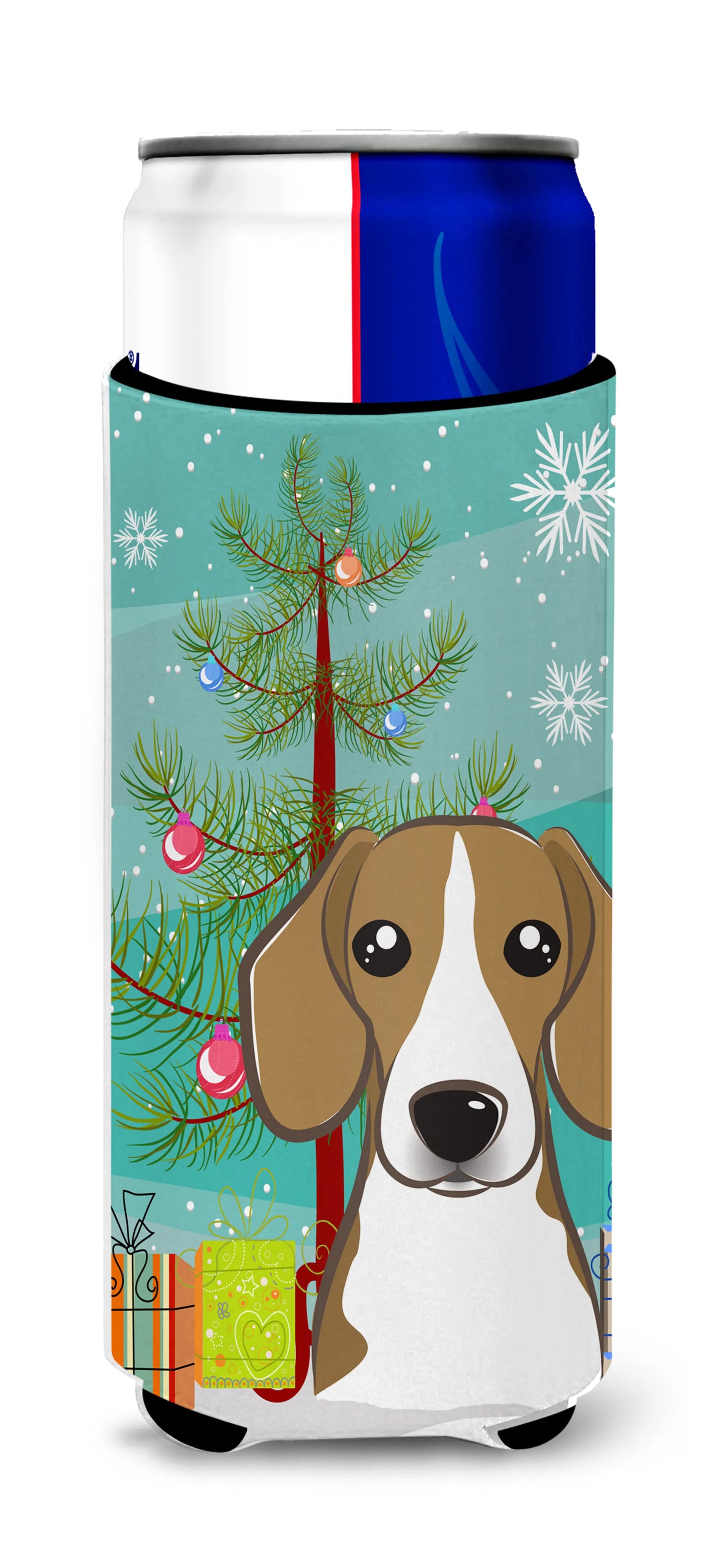 Christmas Tree and Dog Ultra Hugger for slim cans