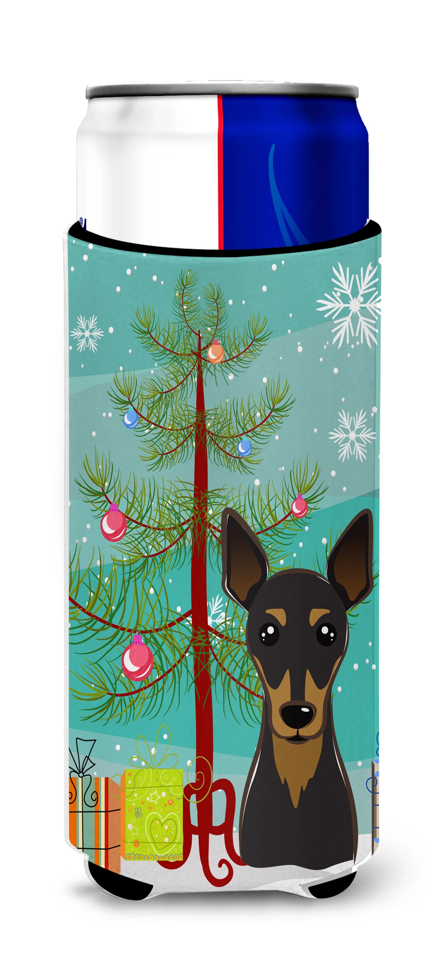 Christmas Tree and Dog Ultra Hugger for slim cans