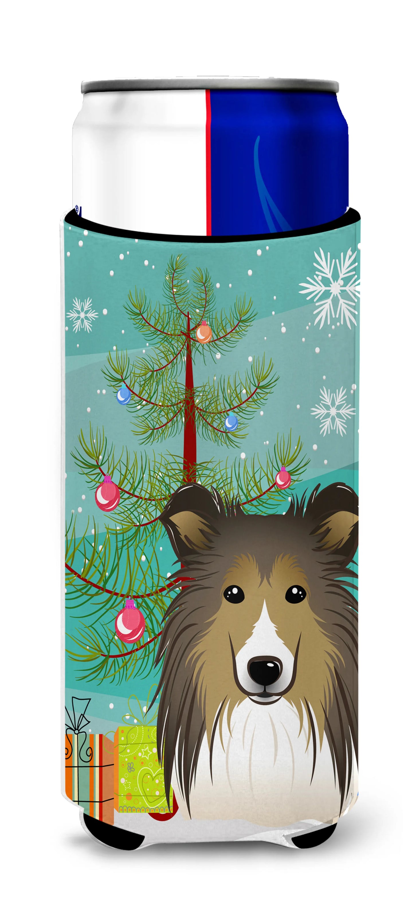 Christmas Tree and Dog Ultra Hugger for slim cans