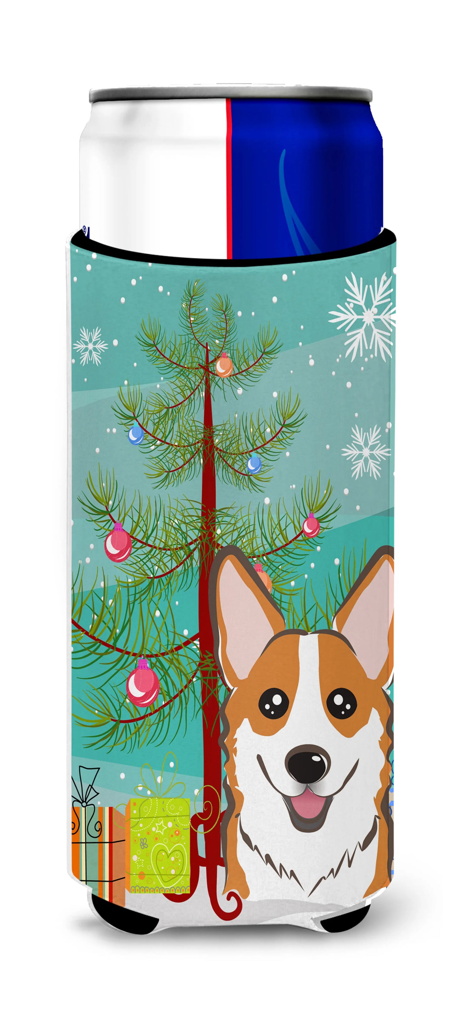 Christmas Tree and Dog Ultra Hugger for slim cans