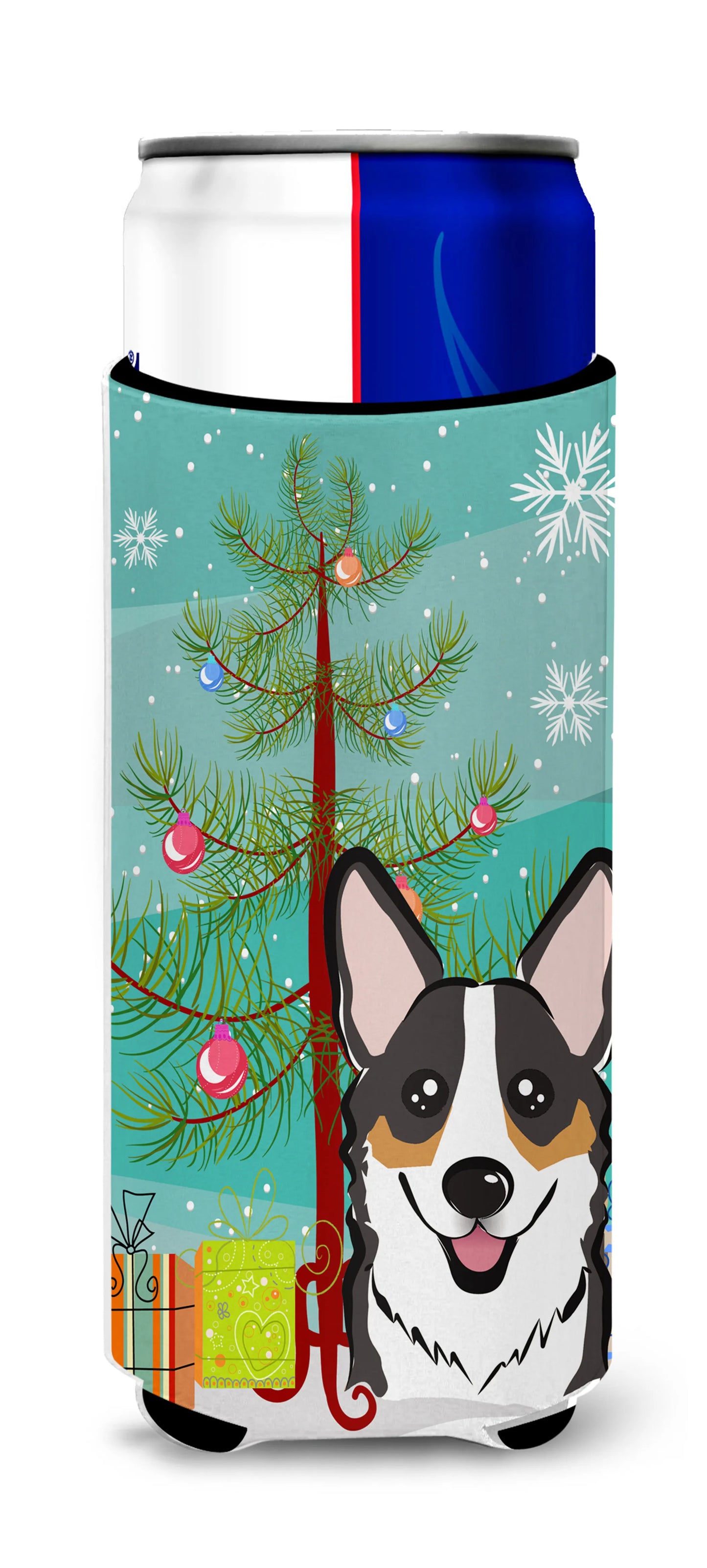 Christmas Tree and Dog Ultra Hugger for slim cans