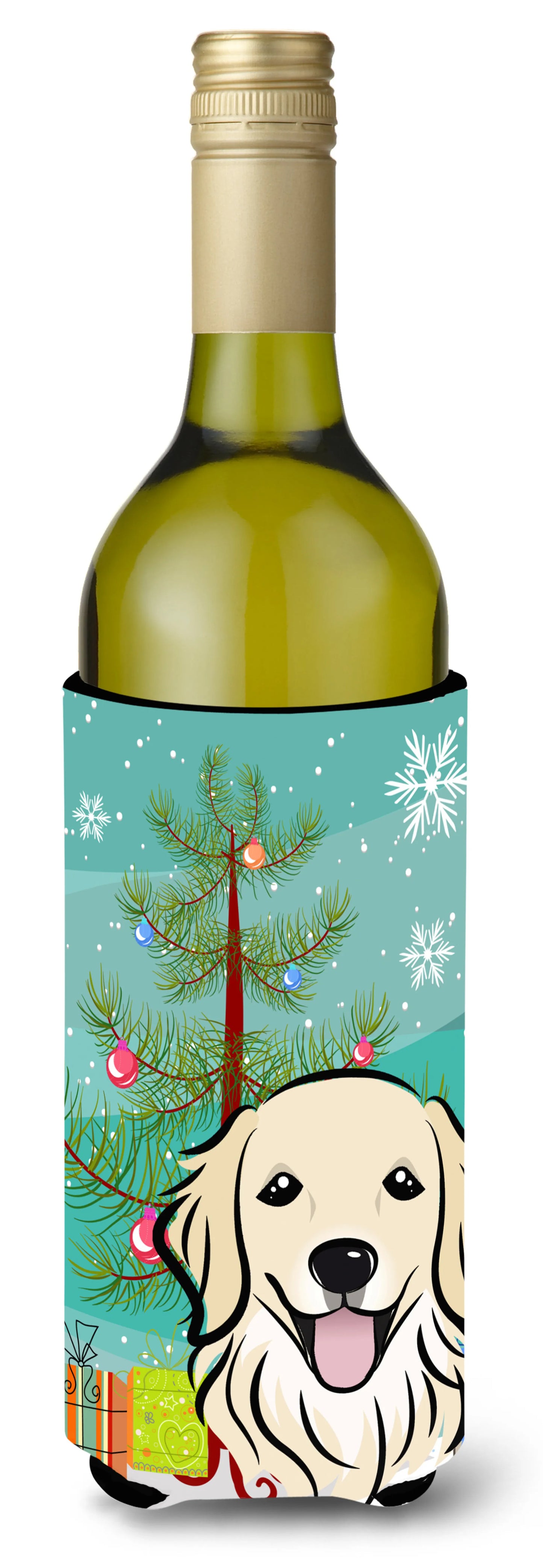 Christmas Tree and Dog Wine Bottle Hugger