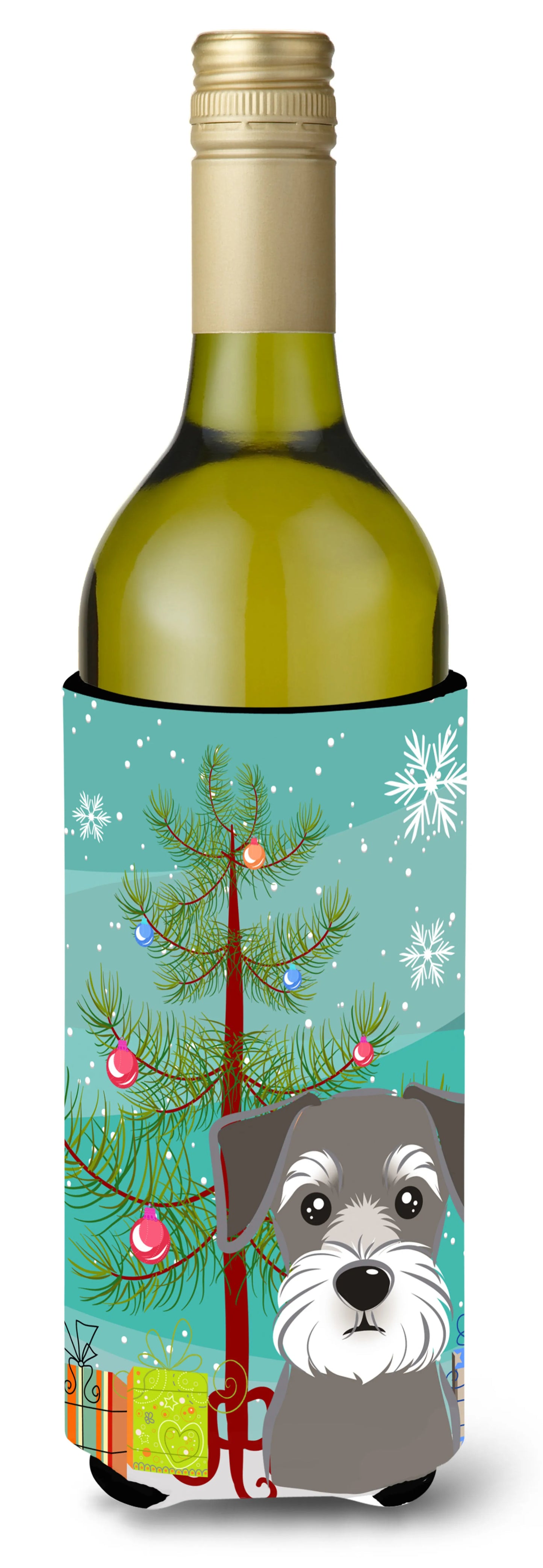 Christmas Tree and Dog Wine Bottle Hugger