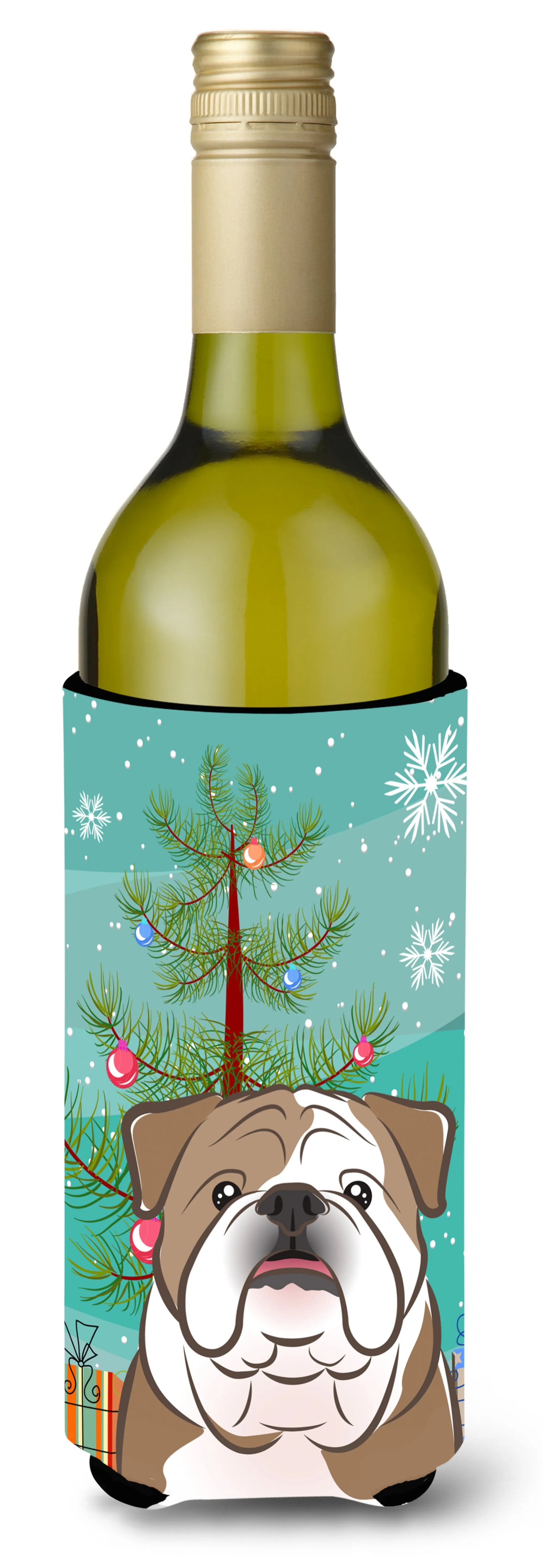 Christmas Tree and Dog Wine Bottle Hugger