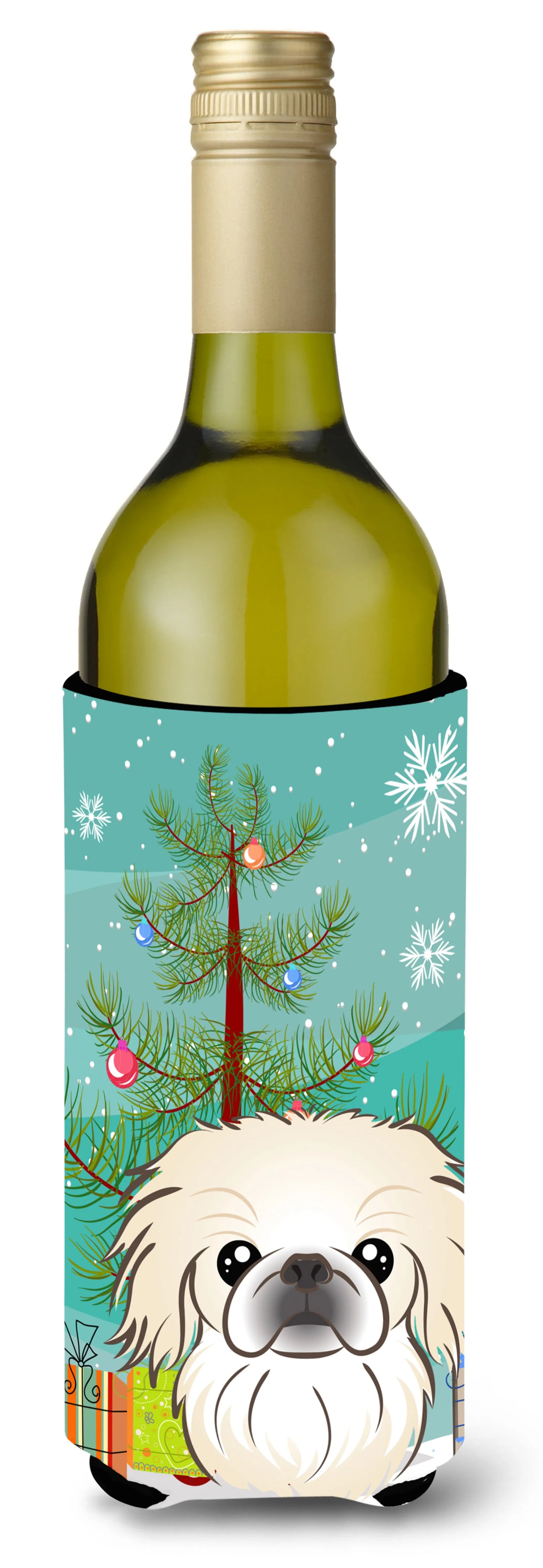 Christmas Tree and Dog Wine Bottle Hugger