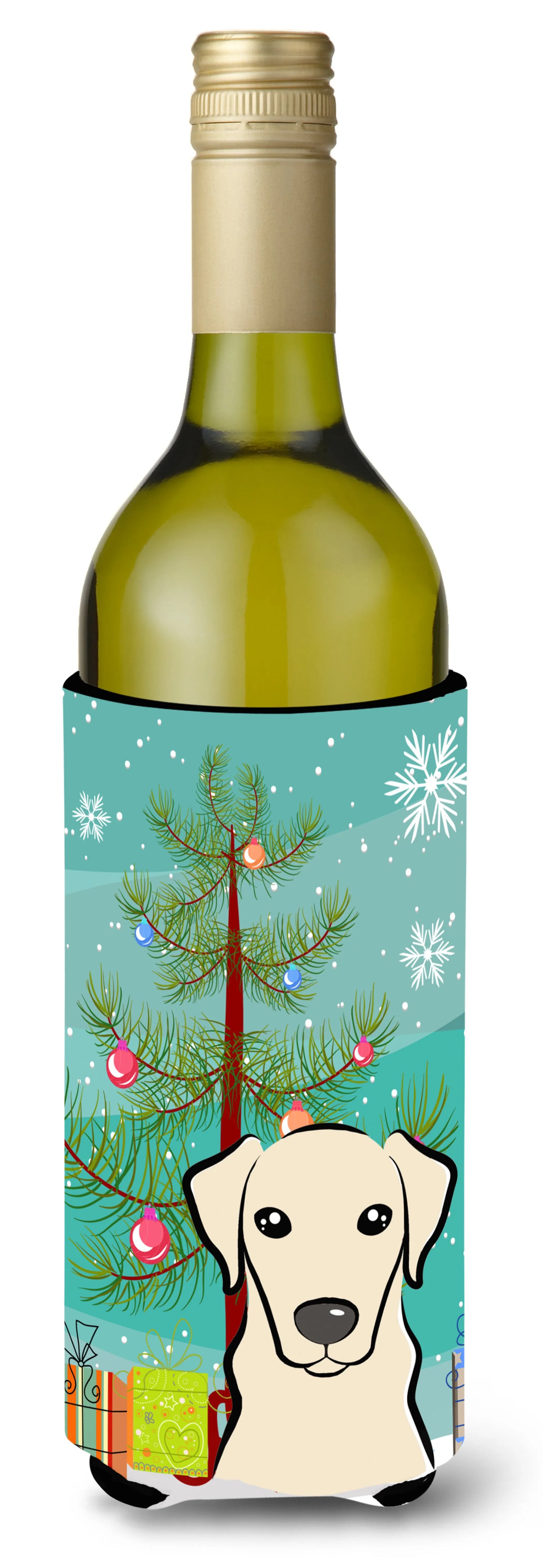 Christmas Tree and Dog Wine Bottle Hugger