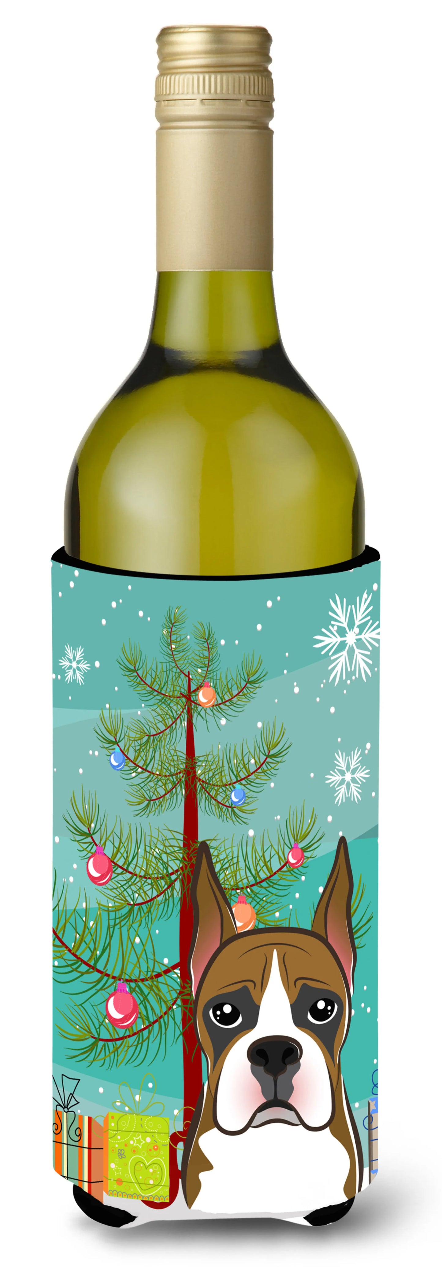 Christmas Tree and Dog Wine Bottle Hugger