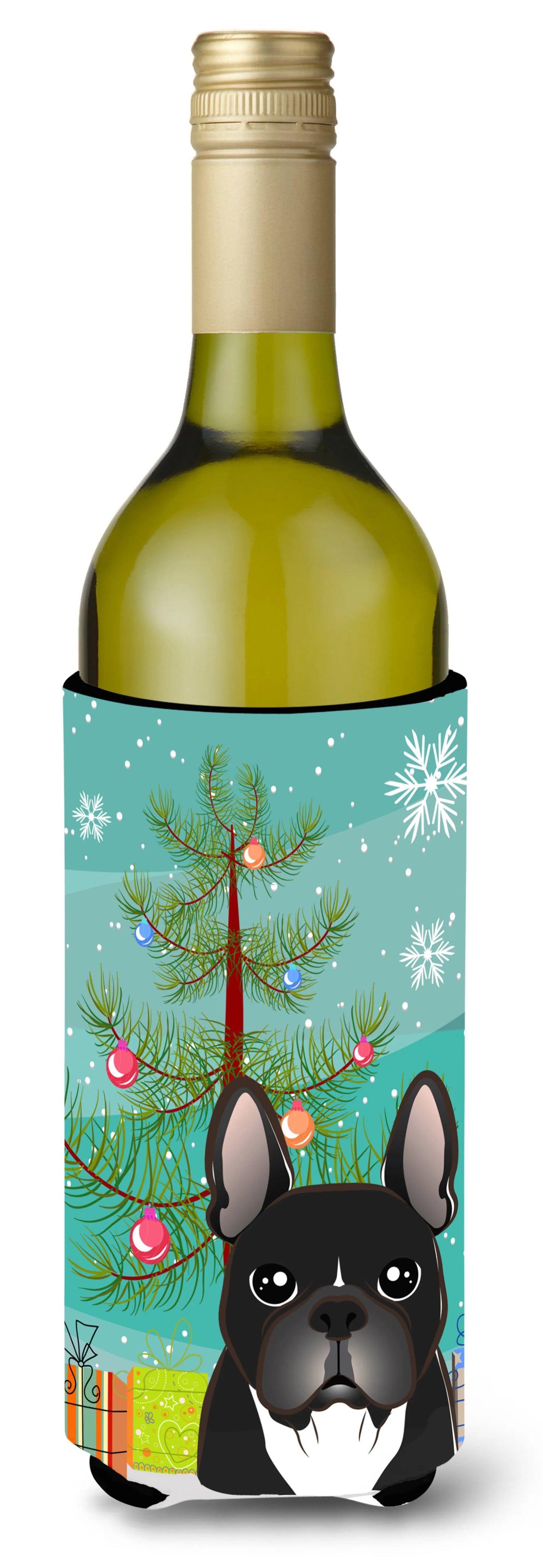 Christmas Tree and Dog Wine Bottle Hugger