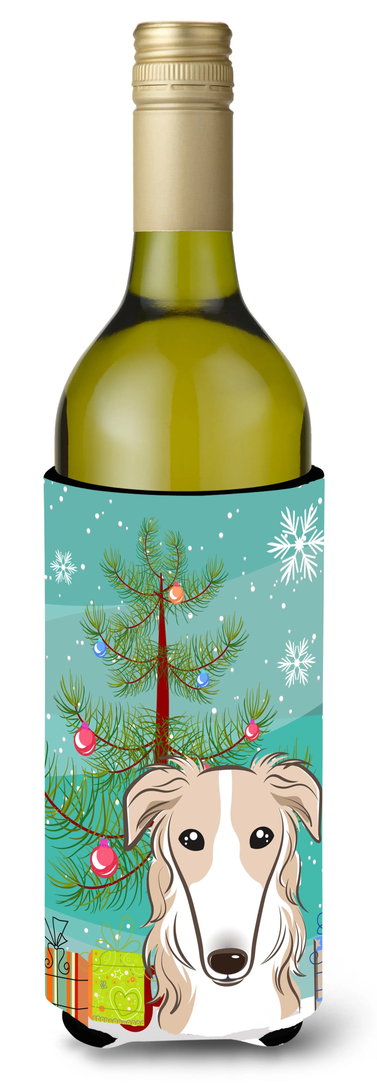 Christmas Tree and Dog Wine Bottle Hugger