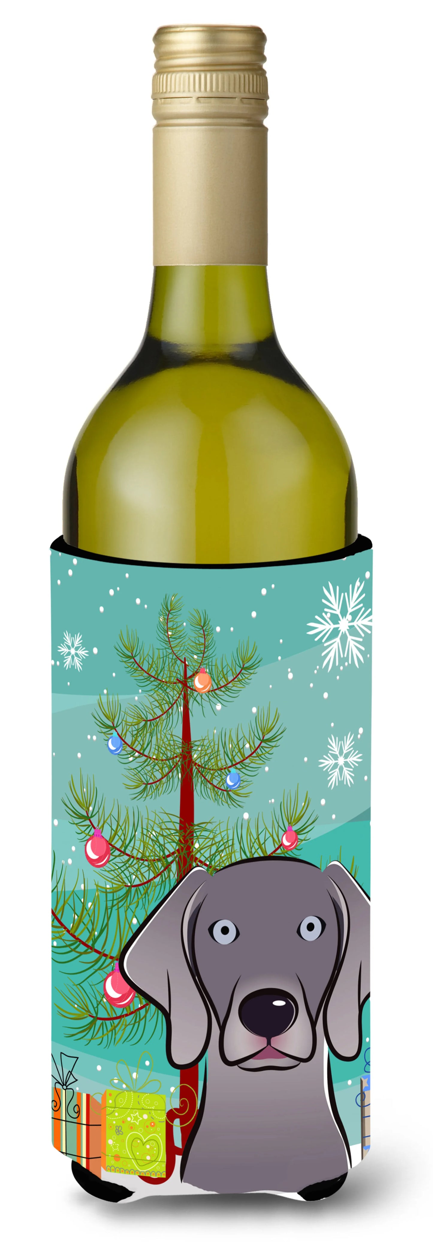 Christmas Tree and Dog Wine Bottle Hugger