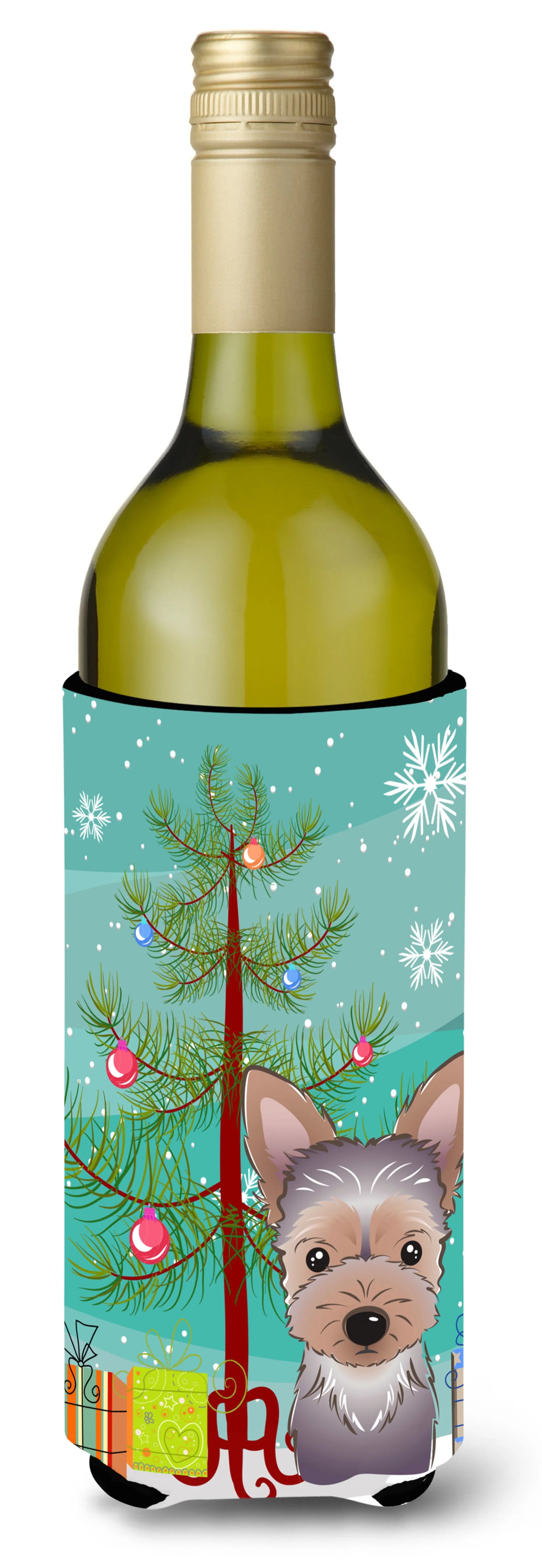 Christmas Tree and Dog Wine Bottle Hugger