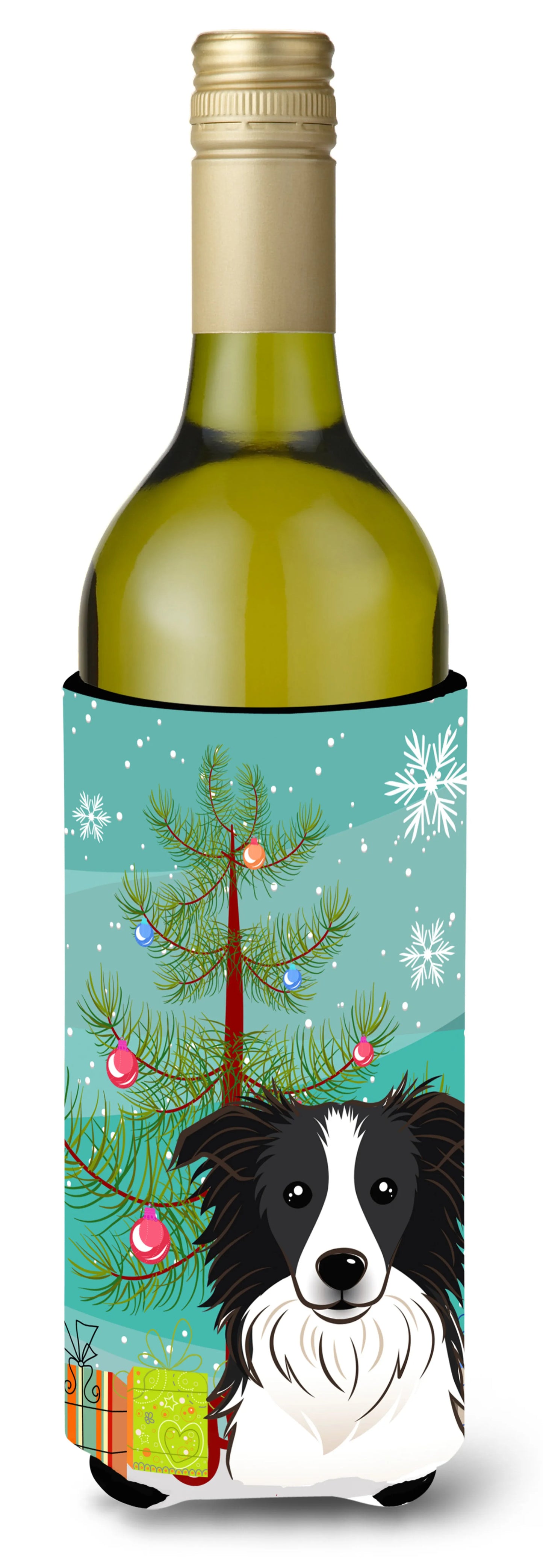 Christmas Tree and Dog Wine Bottle Hugger