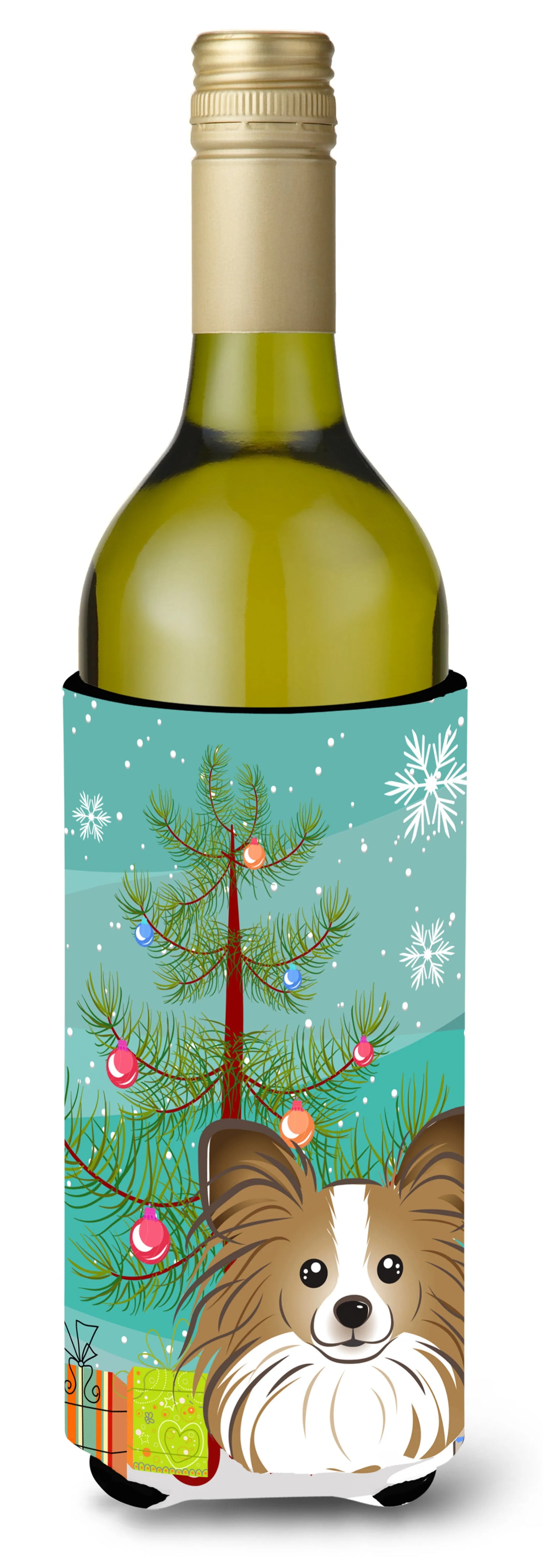 Christmas Tree and Dog Wine Bottle Hugger