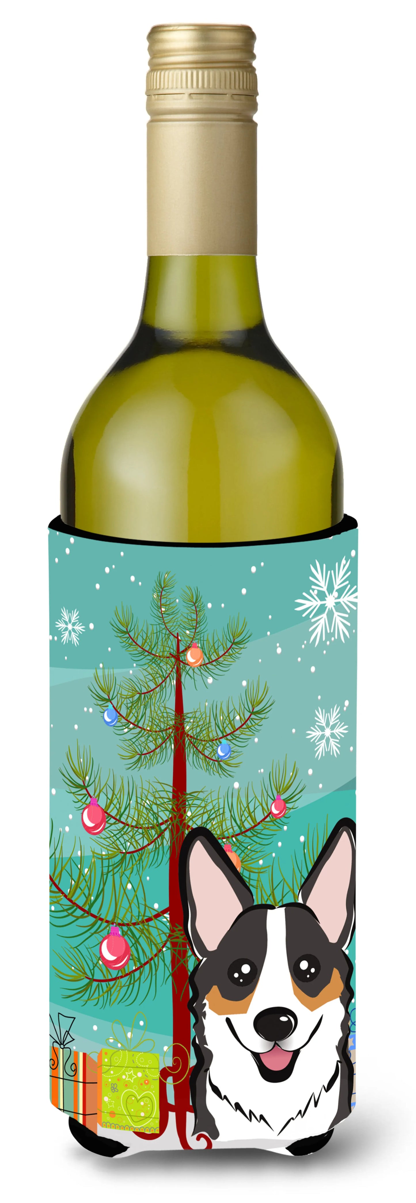 Christmas Tree and Dog Wine Bottle Hugger