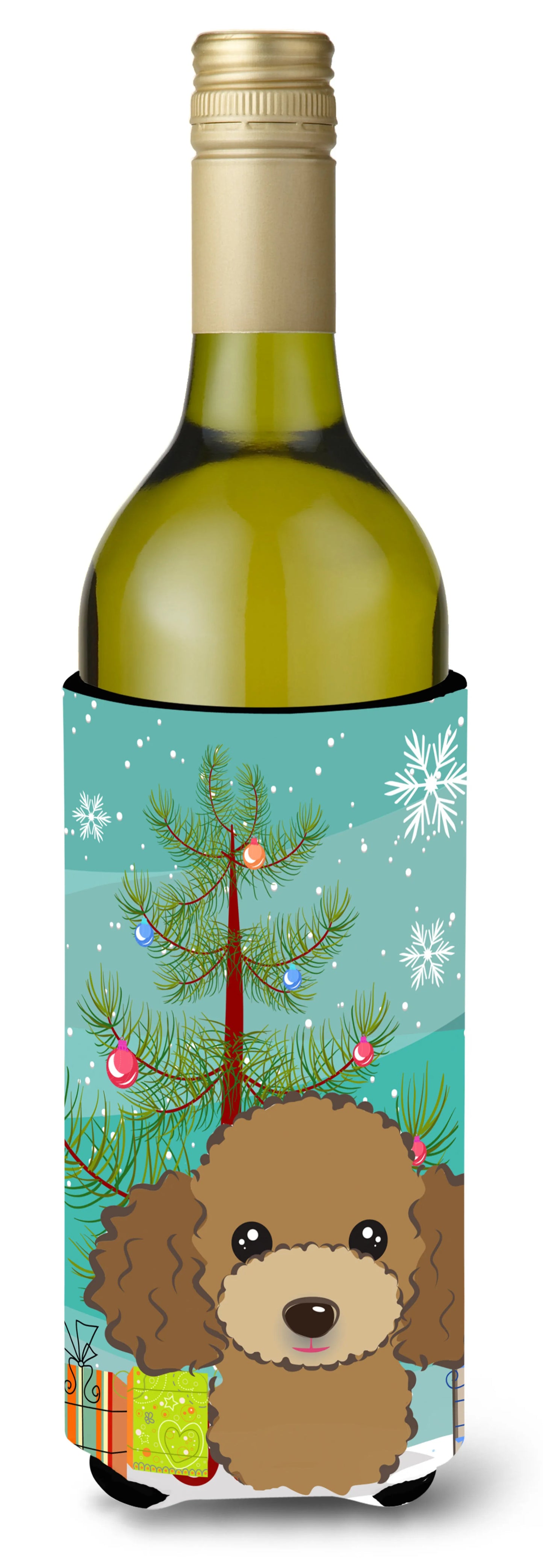 Christmas Tree and Dog Wine Bottle Hugger