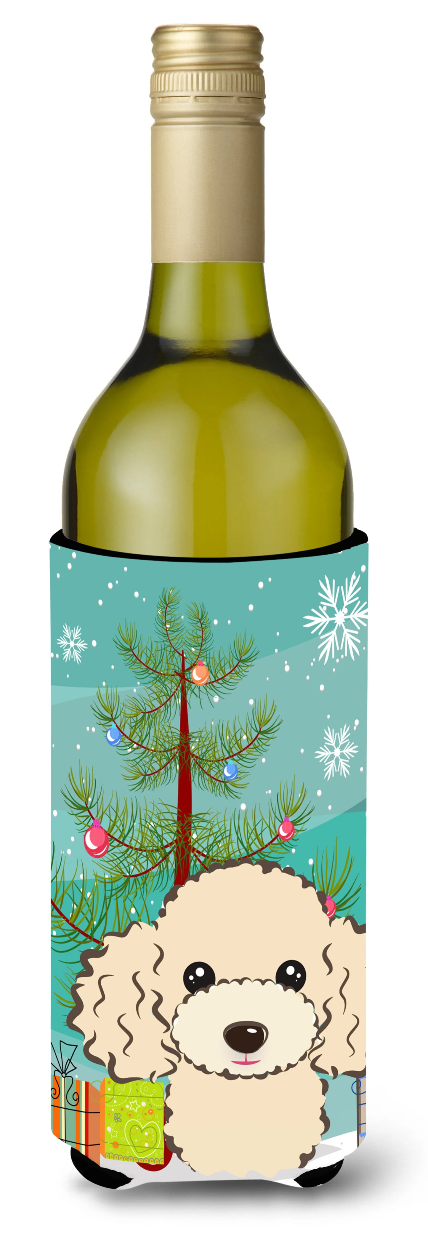 Christmas Tree and Dog Wine Bottle Hugger