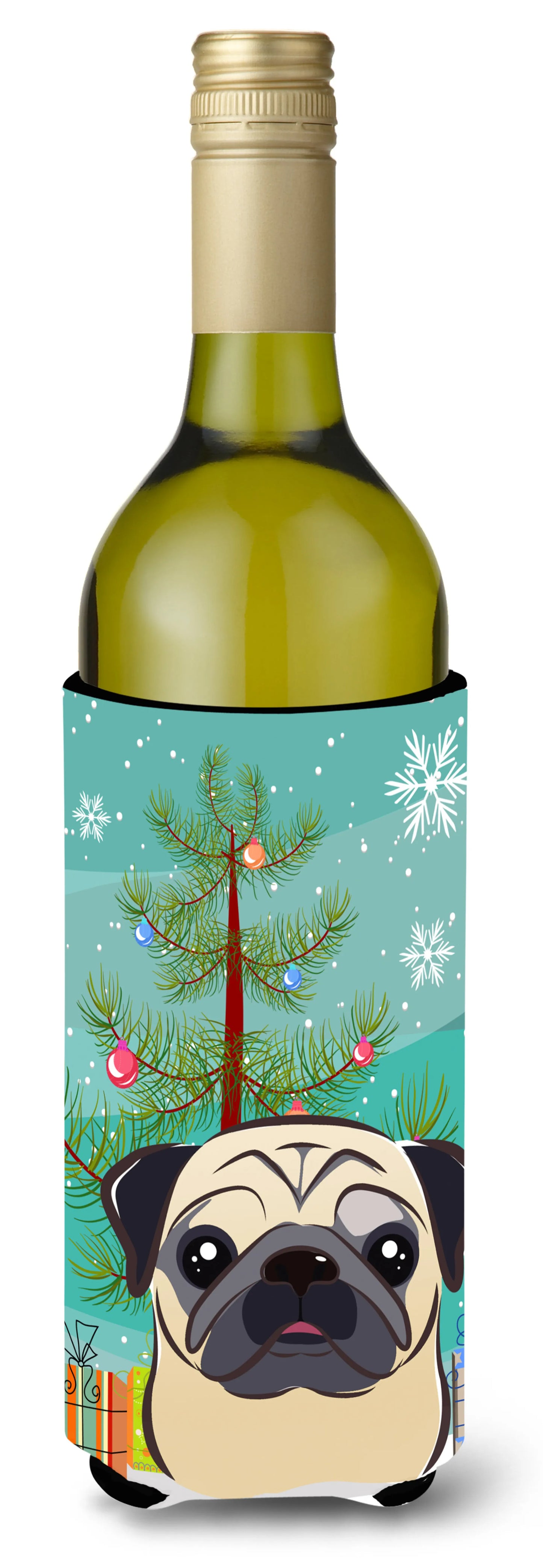 Christmas Tree and Dog Wine Bottle Hugger