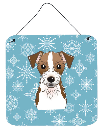 Snowflake Design with Dog Art Wall or Door Hanging Prints