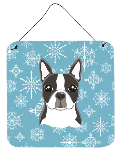 Snowflake Design with Dog Art Wall or Door Hanging Prints