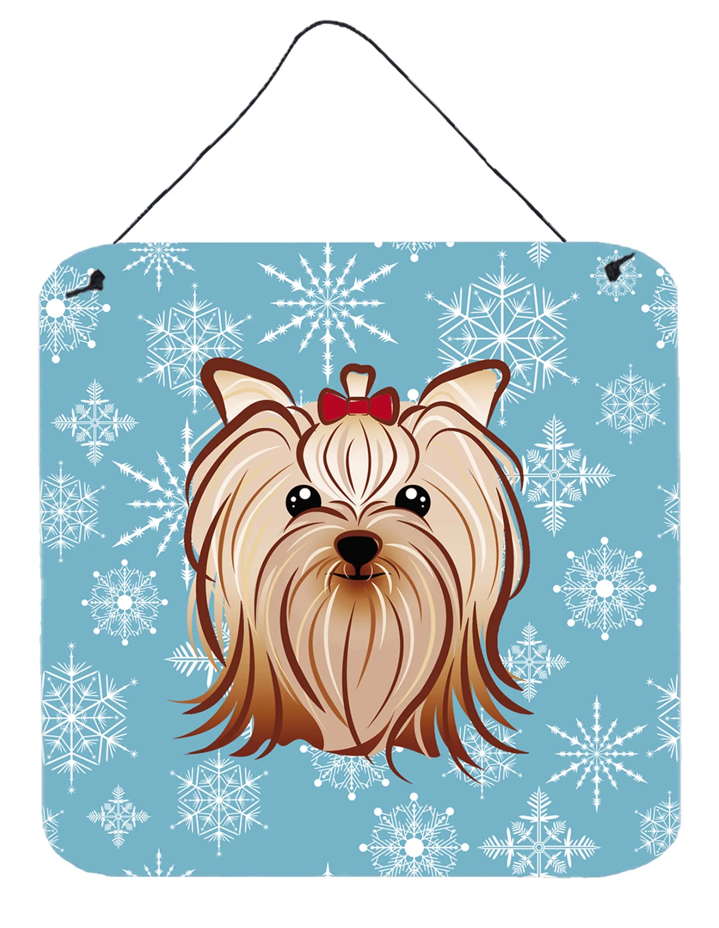 Snowflake Design with Dog Art Wall or Door Hanging Prints