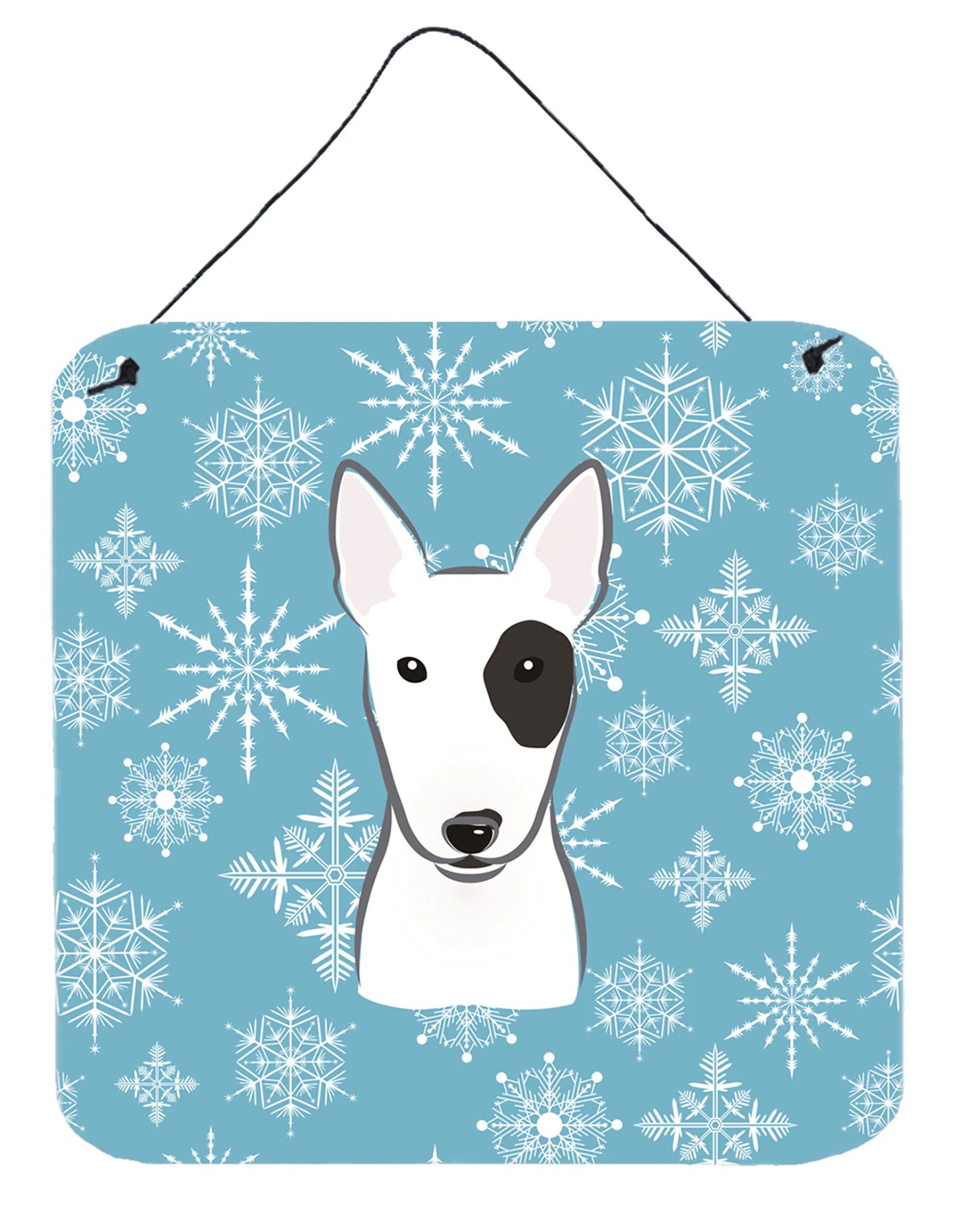 Snowflake Design with Dog Art Wall or Door Hanging Prints